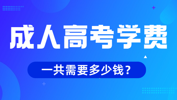 池州成人高考學費多少錢